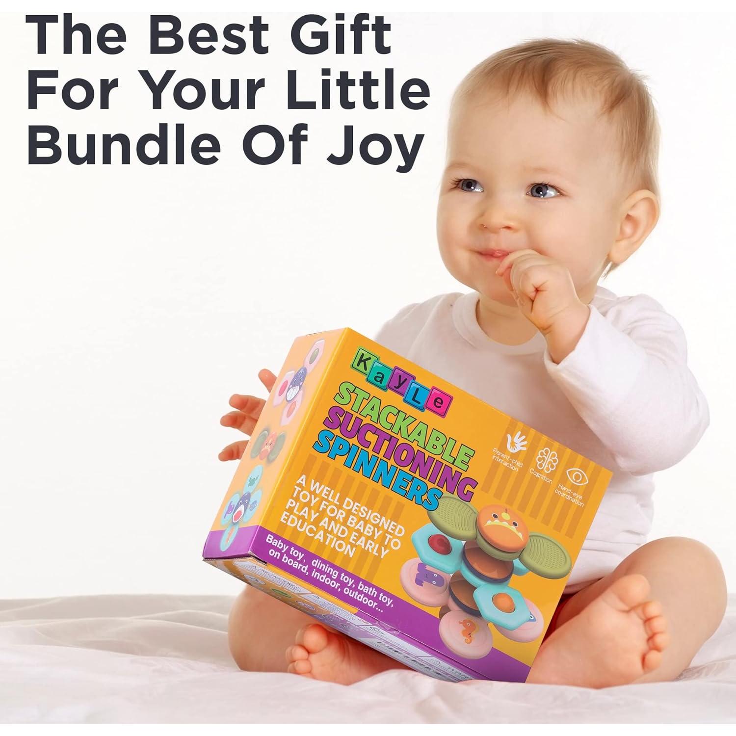 Trompo Giratorio KayLe con Ventosa para Bebés - Juguete Sensorial