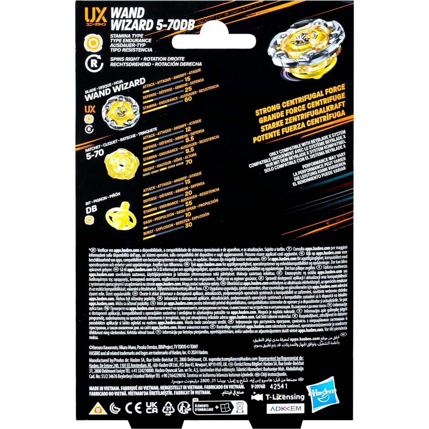 Beyblade X Mago de Varita 5-70DB UX con Lanzador y Peonza