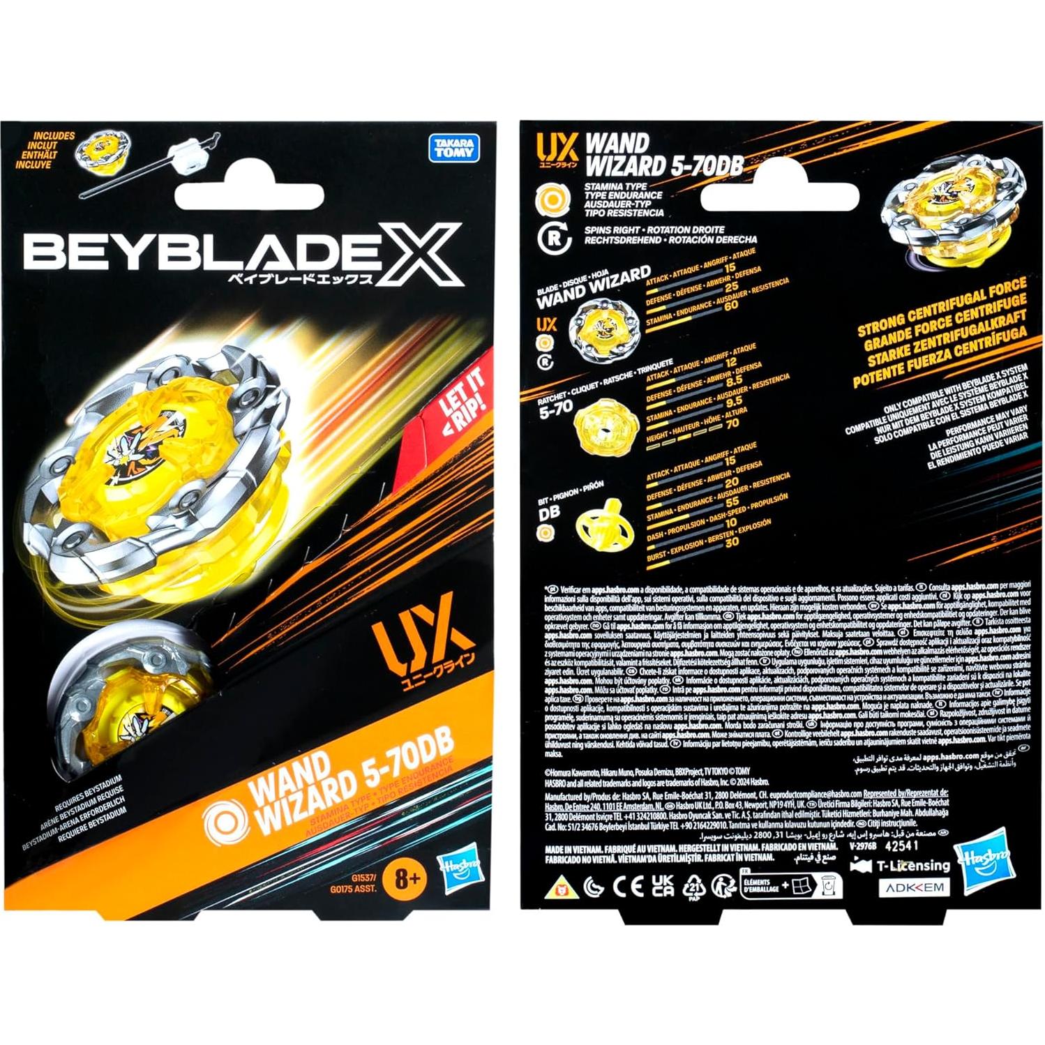 Beyblade X Mago de Varita 5-70DB UX con Lanzador y Peonza