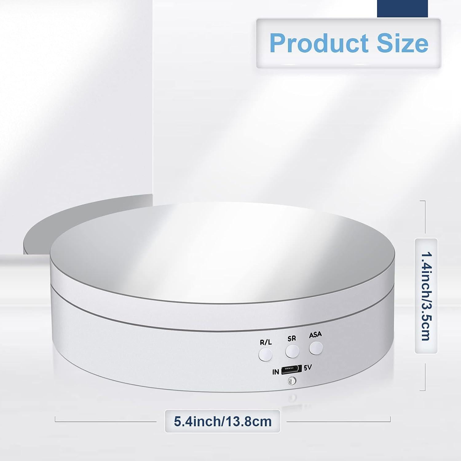 Soporte de Exhibición Rotatorio Hicarer 13.72 cm 2.99 kg Blanco