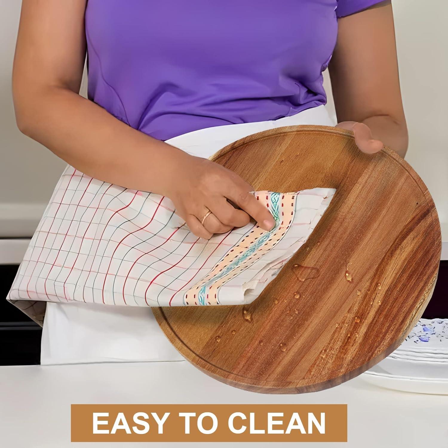 Organizadores giratorios de madera de acacia ACIAZAAZ 25.4 cm