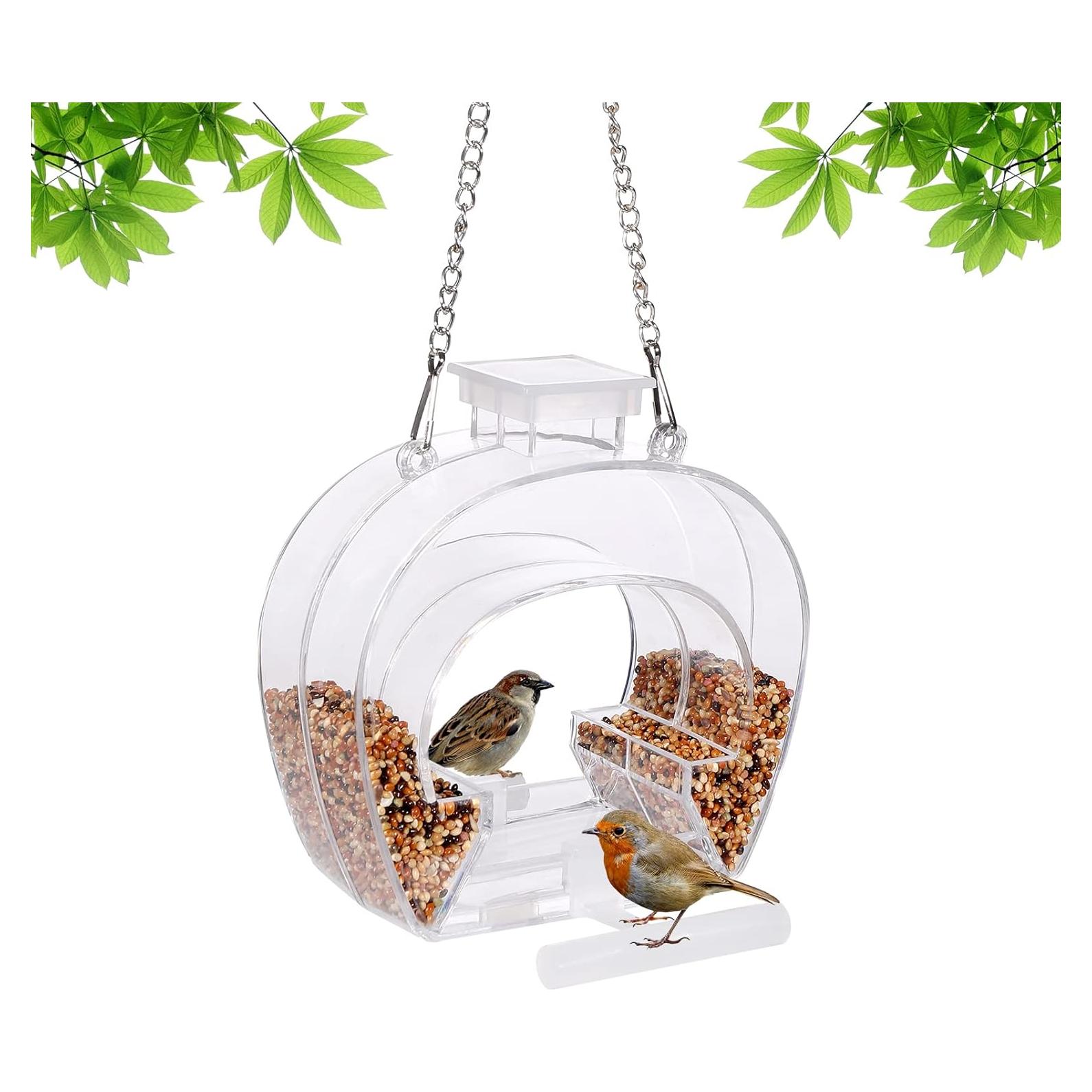 Alimentador de Aves de Ventana SUQ I OME Redondo Grande Acrílico