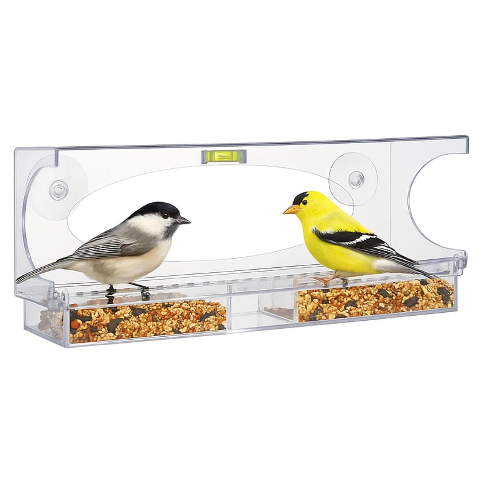 Comedero para Aves de Ventana North States 0.45 kg Transparente