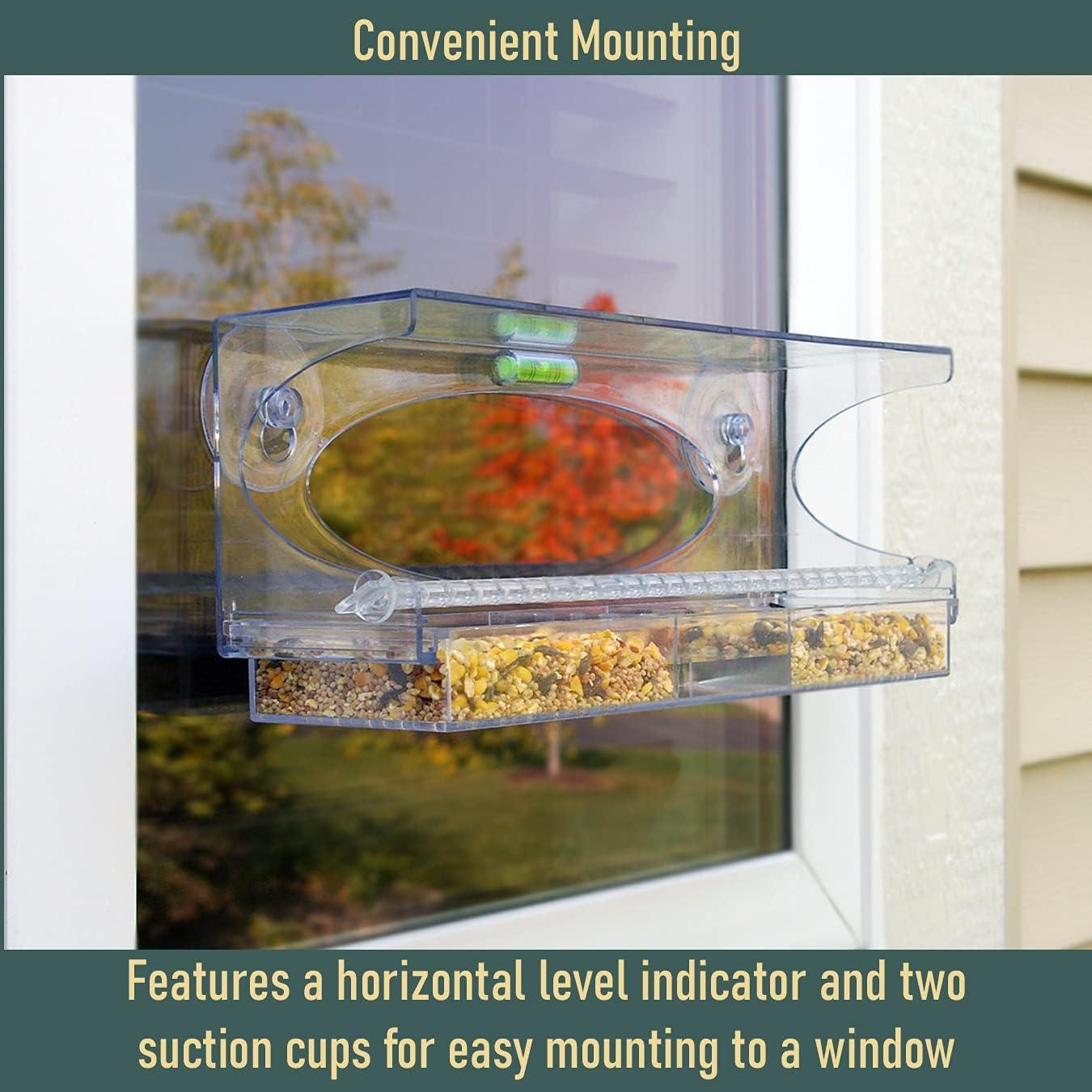 Comedero para Aves de Ventana North States 0.45 kg Transparente