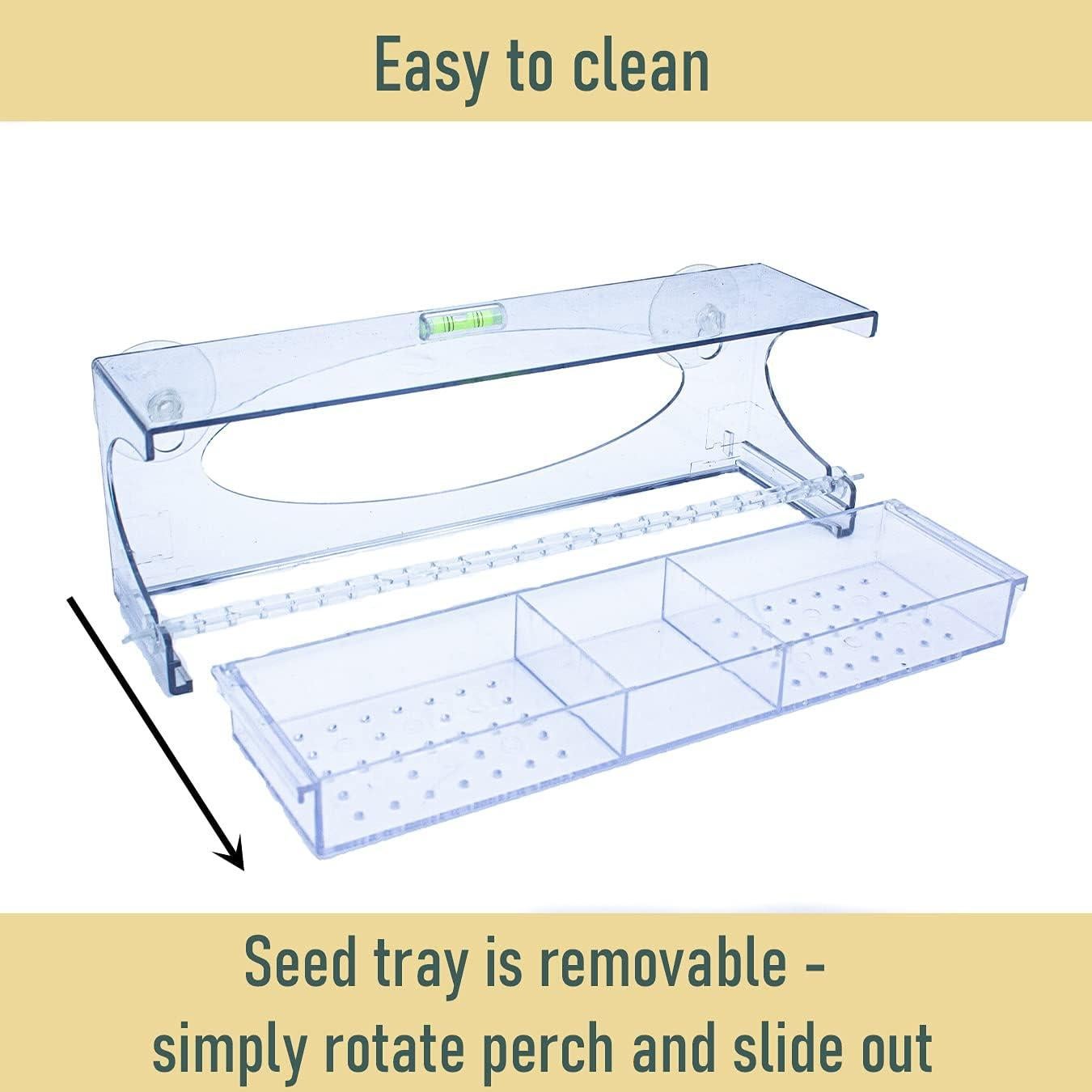 Comedero para Aves de Ventana North States 0.45 kg Transparente
