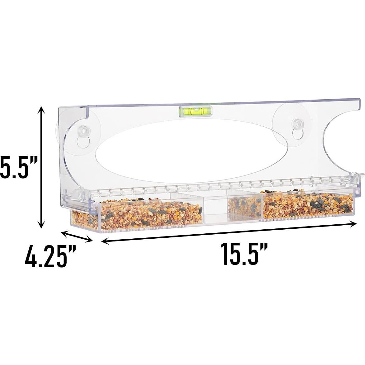 Comedero para Aves de Ventana North States 0.45 kg Transparente