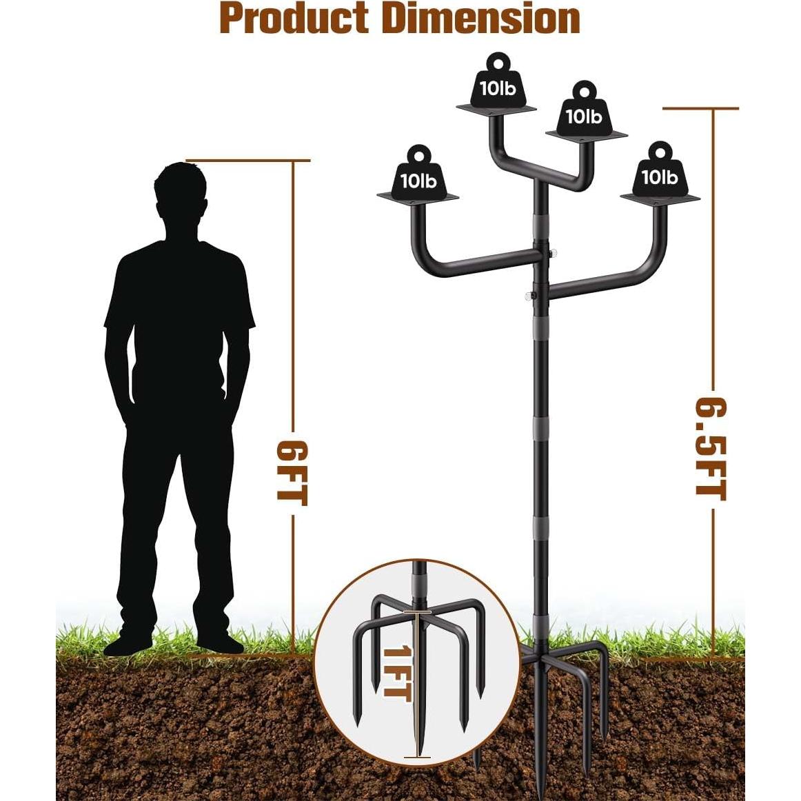 Poste para Casa de Aves Sungaryard 228.6 cm 4 Soportes Ajustables