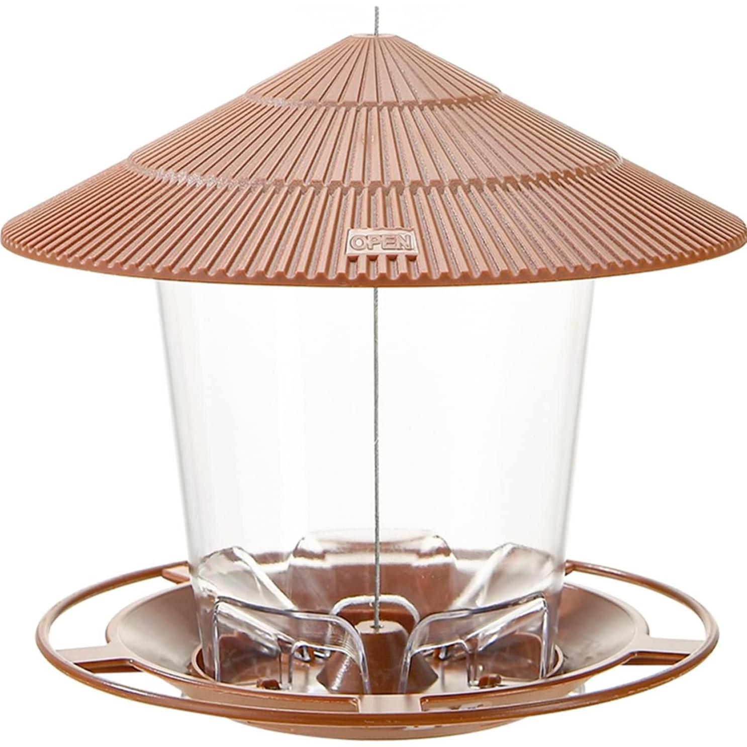 Comedero Colgante para Aves Hanizi 1.33 kg Marrón