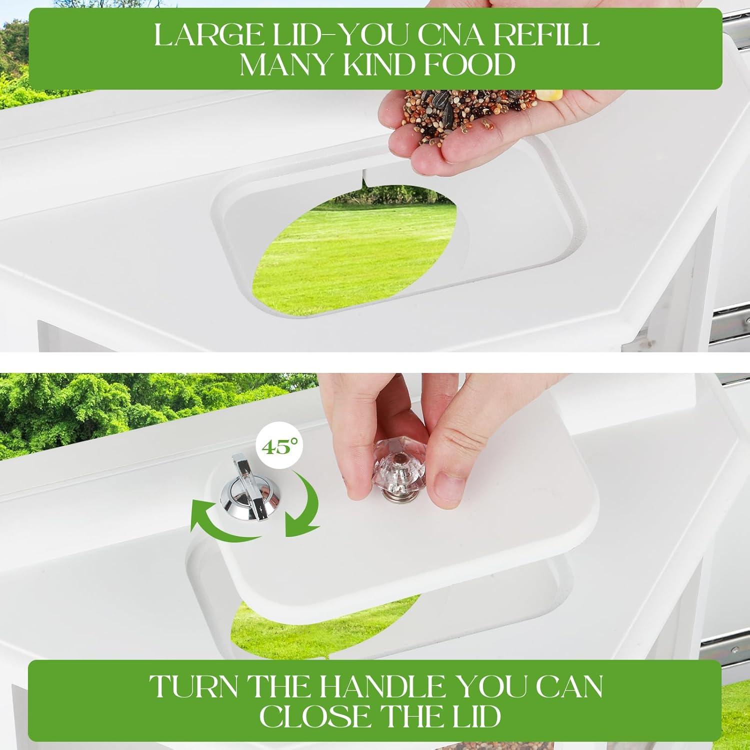 Comedero para Aves de Ventana XYADX 180° Madera Acrílico