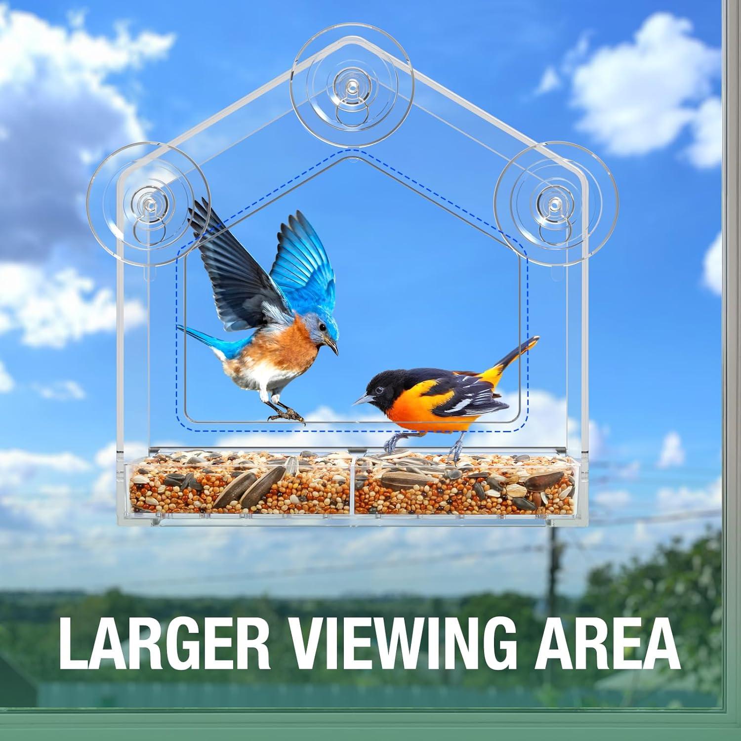 Comedero de Aves para Ventana Flinter 0.45 kg Transparente