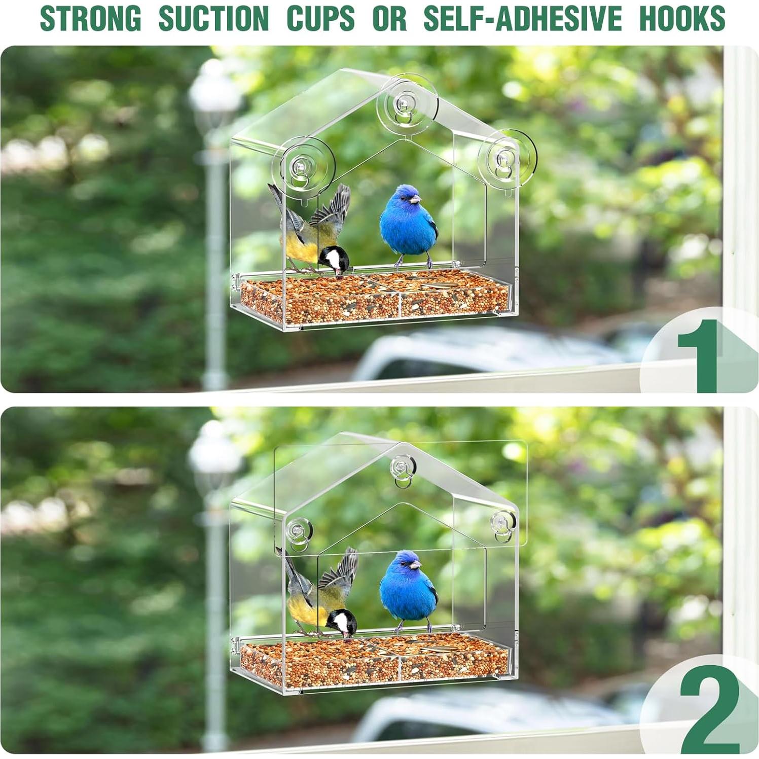 Comedero de Aves para Ventana Flinter 0.45 kg Transparente