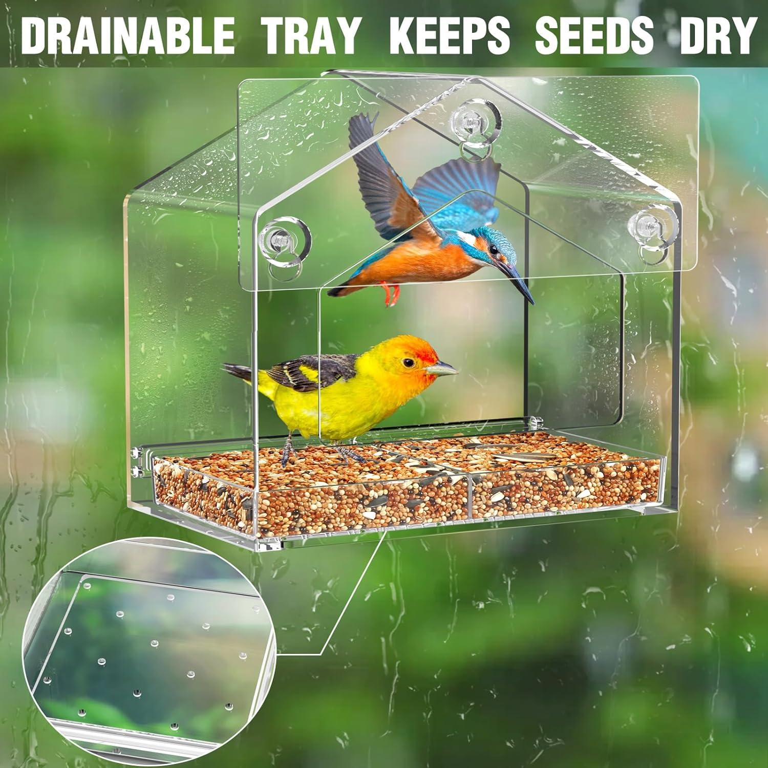 Comedero de Aves para Ventana Flinter 0.45 kg Transparente