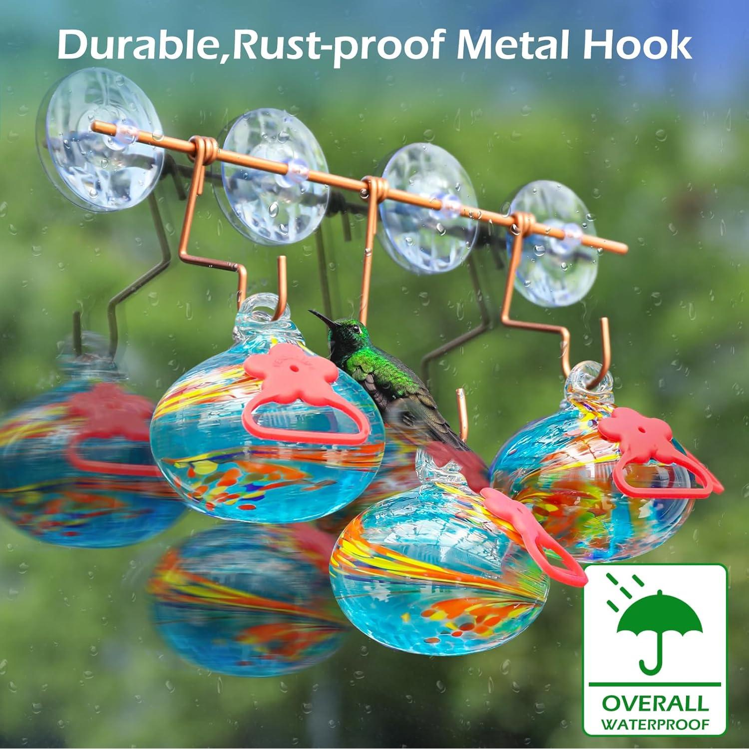 Comedero para Colibríes de Ventana Pozfun Azul 27.94x8.97 cm