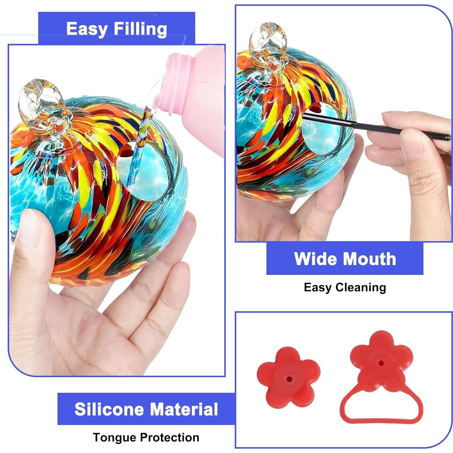 Comedero para Colibríes de Ventana Pozfun Azul 27.94x8.97 cm