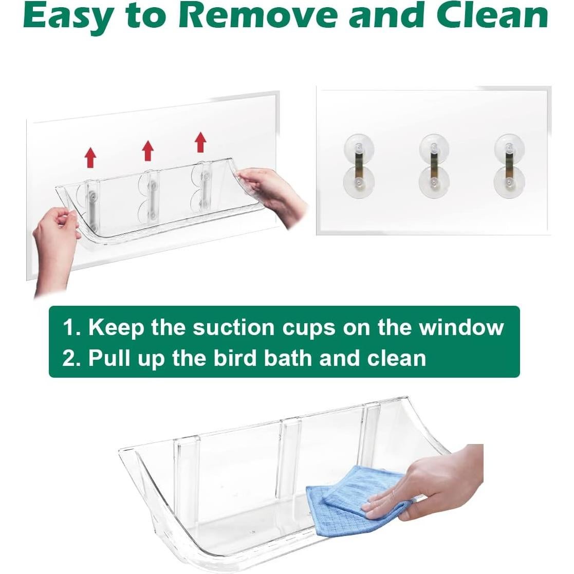 Comedero para Aves Mokeyder Transparente para Ventana 32.3x13.3cm