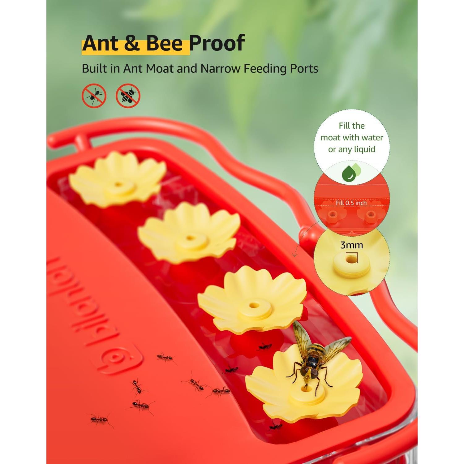 Alimentador de Colibríes Bilantan para Ventana 295ml