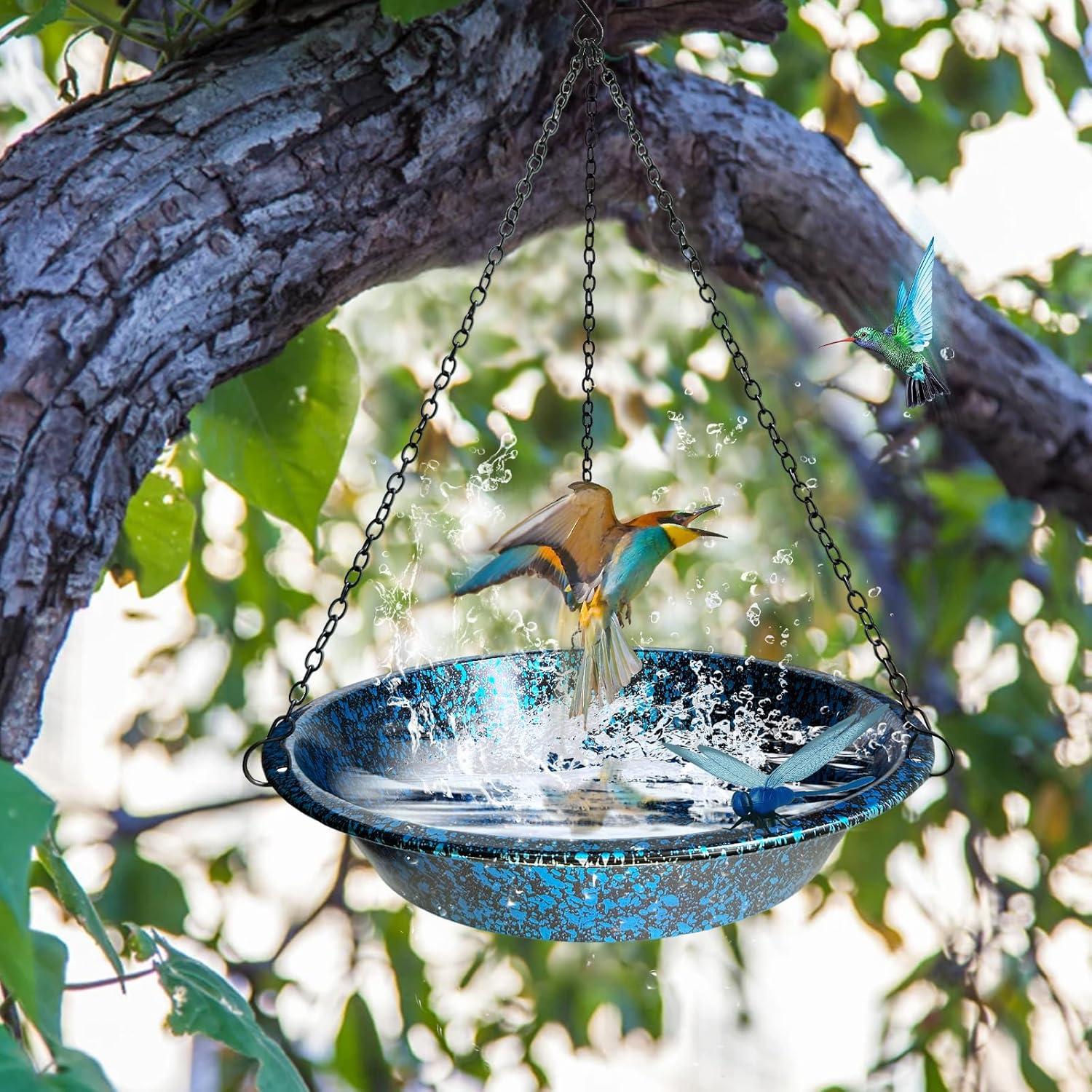 Baño de Aves Colgante TIANCENTRAL H 29cm Metal Resistente