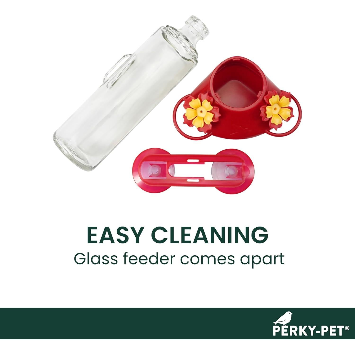 Alimentador de Colibríes de Vidrio Perky-Pet 455-2 414 ml Rojo