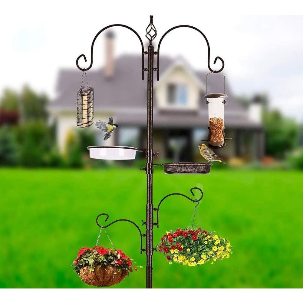 Estación de Alimentación de Aves MIXXIDEA 231 cm con 4 Comederos