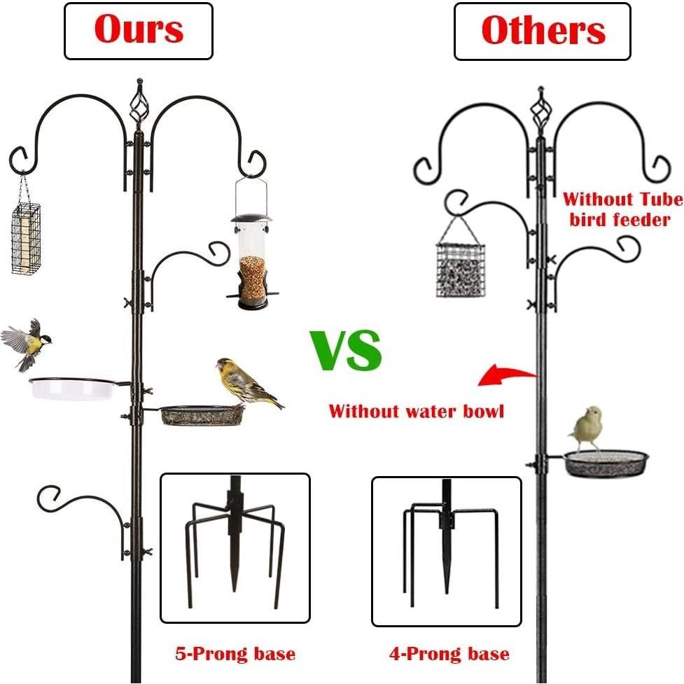 Estación de Alimentación de Aves MIXXIDEA 231 cm con 4 Comederos