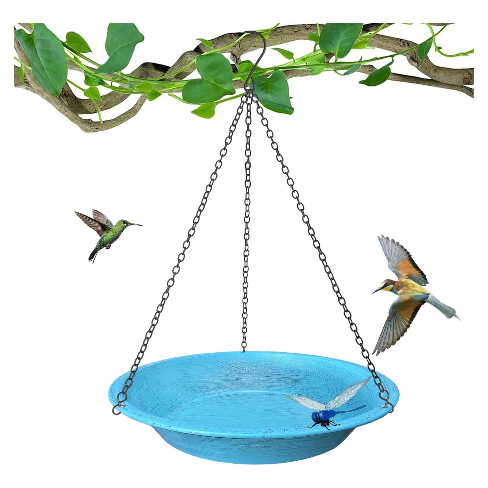 Baño de Aves Colgante WANGIRO 29 cm con Cadena 39.4 cm