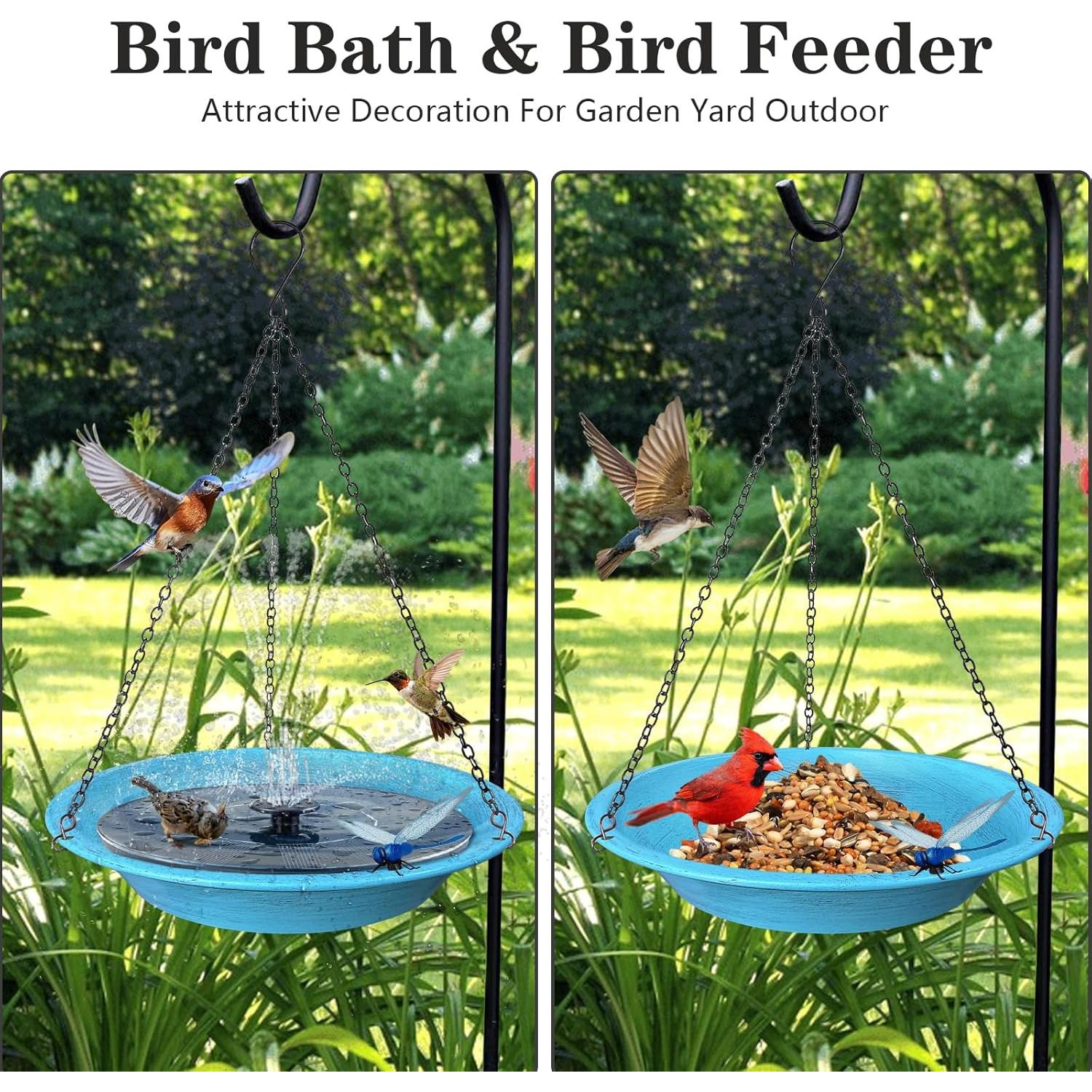 Baño de Aves Colgante WANGIRO 29 cm con Cadena 39.4 cm