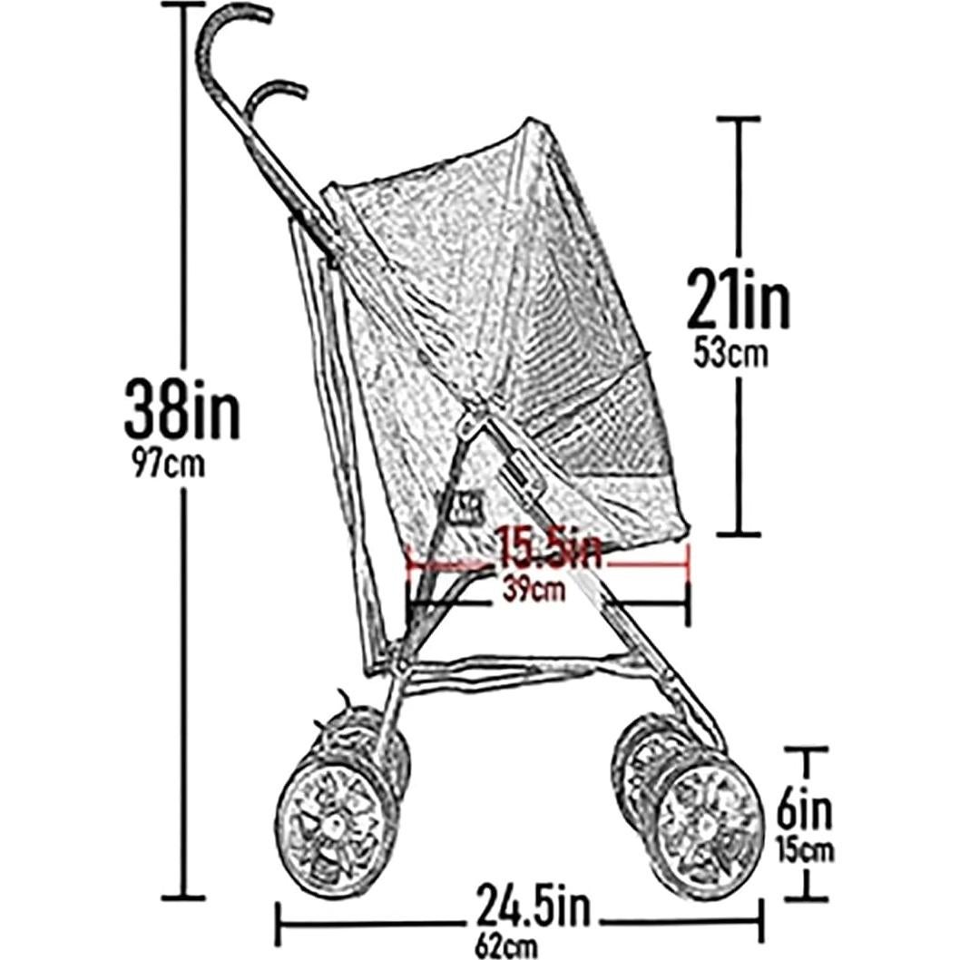 Carrito de Viaje para Mascotas Pet Gear Lite Plus Rosa 4.1kg