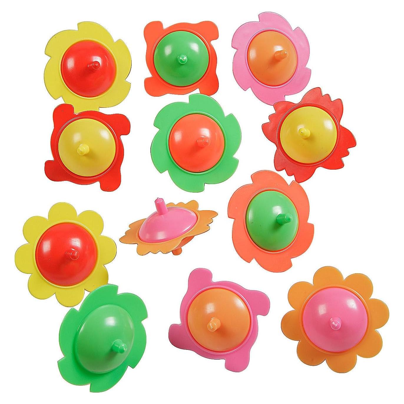 Mini Trompos de Plástico Fun Express 72 Piezas 4.4 cm