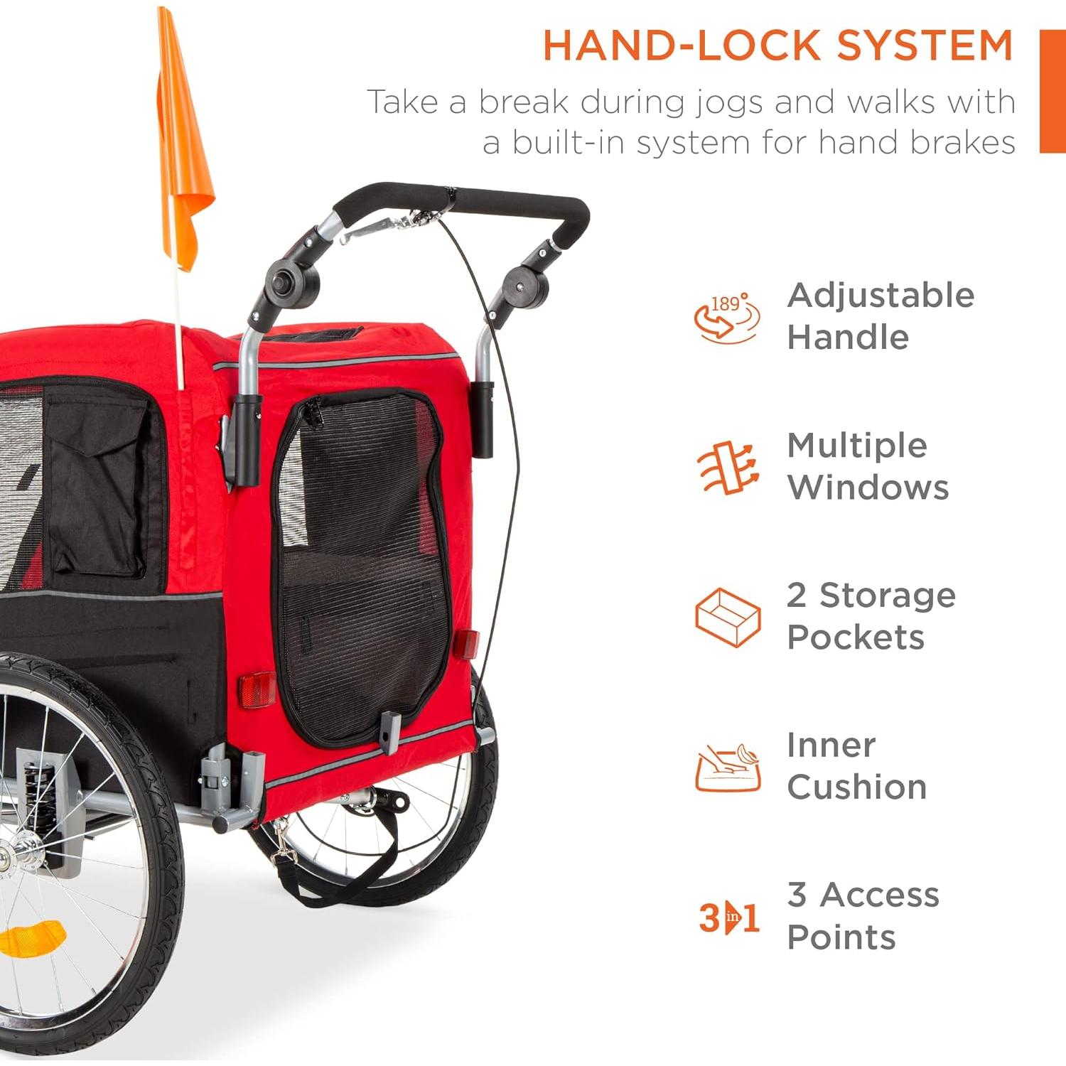 Carrito Remolque para Perros Mejor Opción 2-en-1 30kg