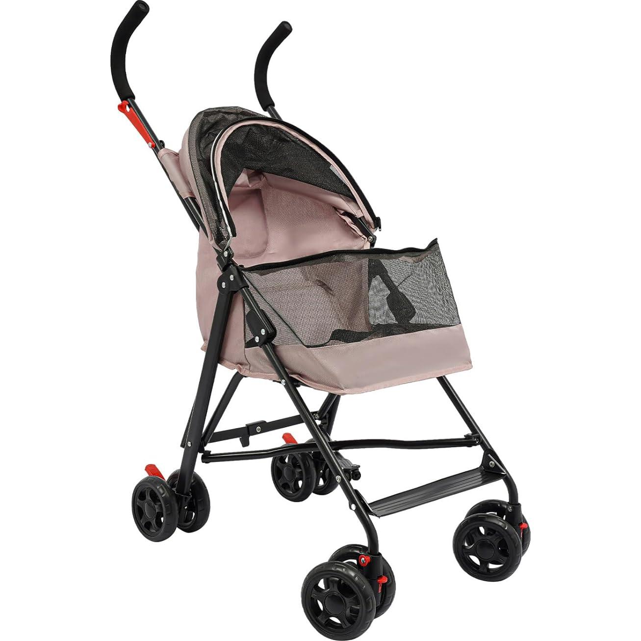 Carrito para Mascotas GUDBYWXB Rosa Plegable 10 kg