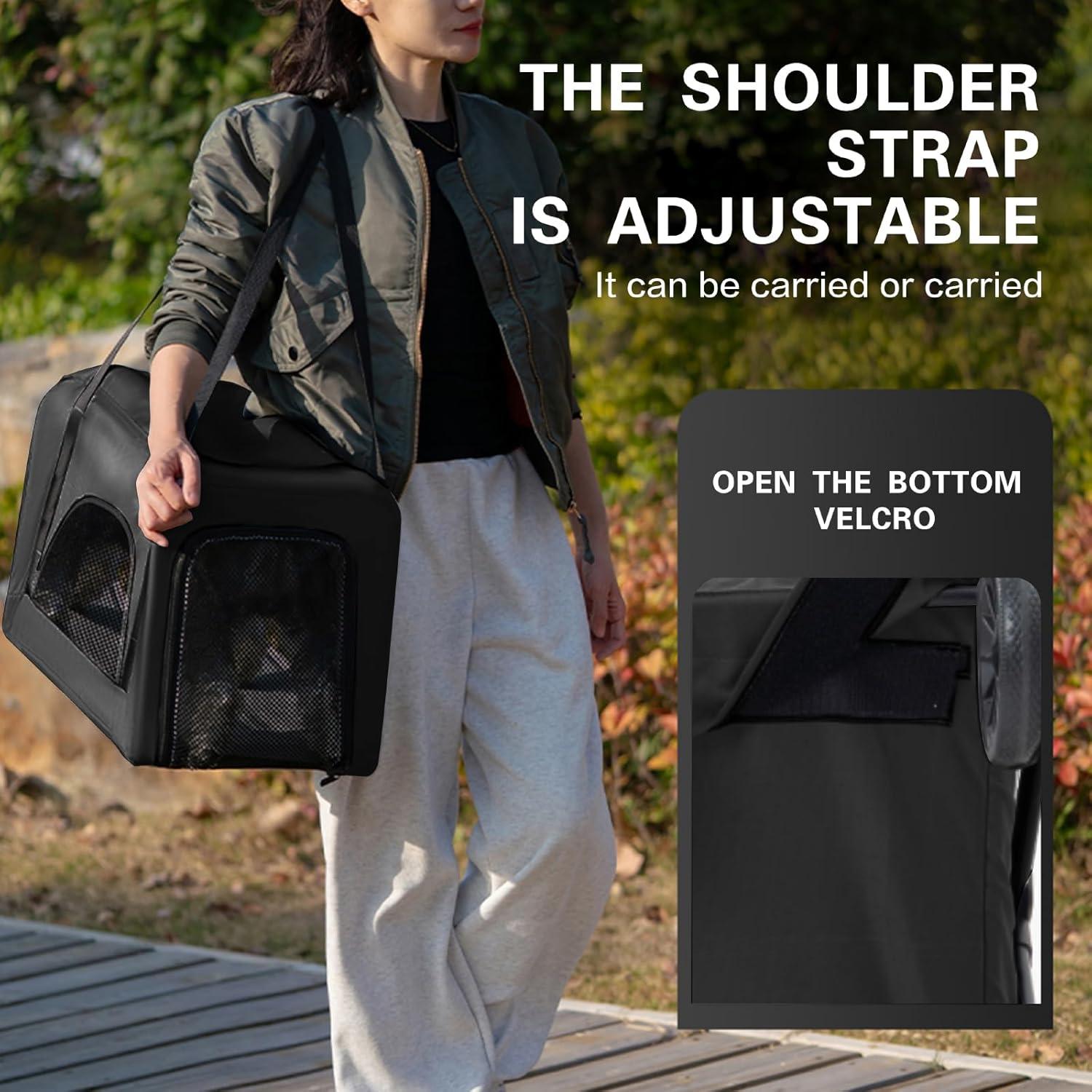 Carrito para Mascotas MOV COMPRA Doble Piso 120 cm Negro