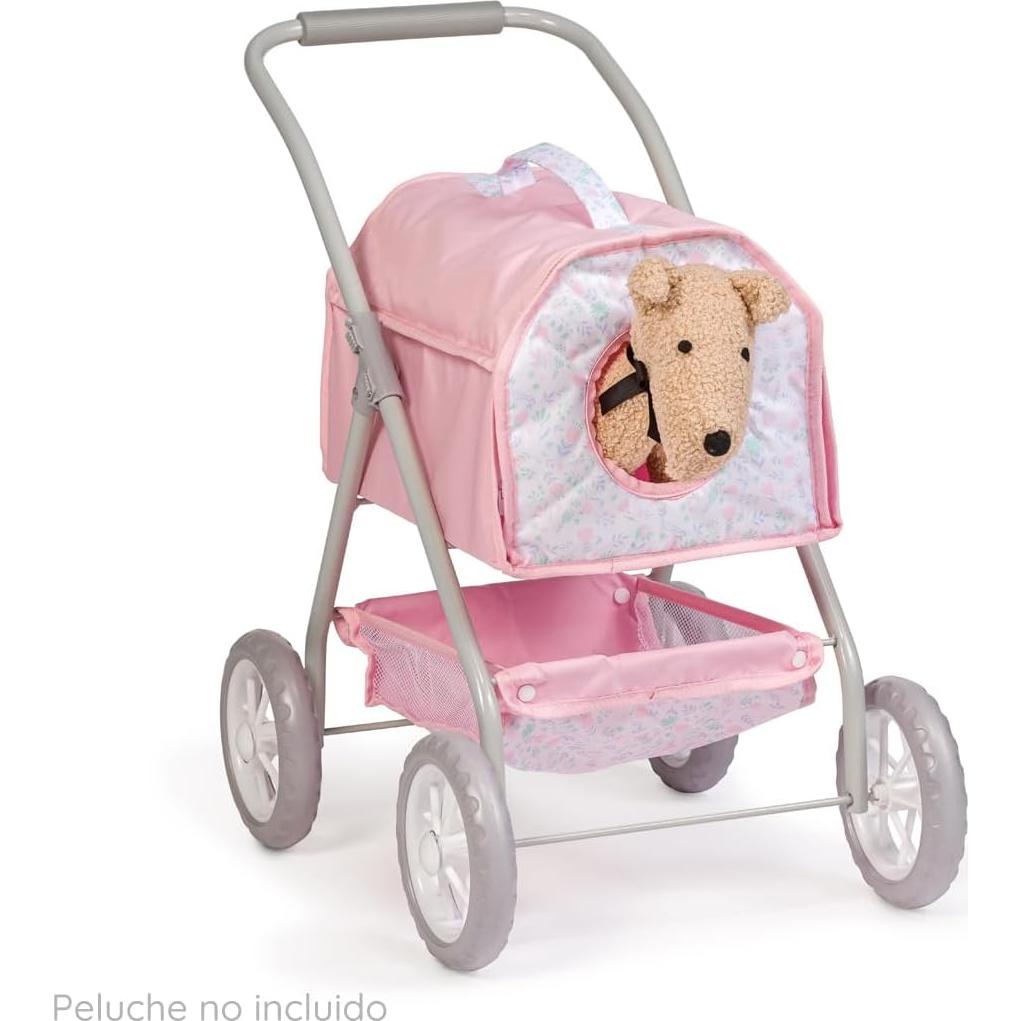 Carrito de Mascotas Plegable Deluxe JC Toys 39x61 cm Rosa