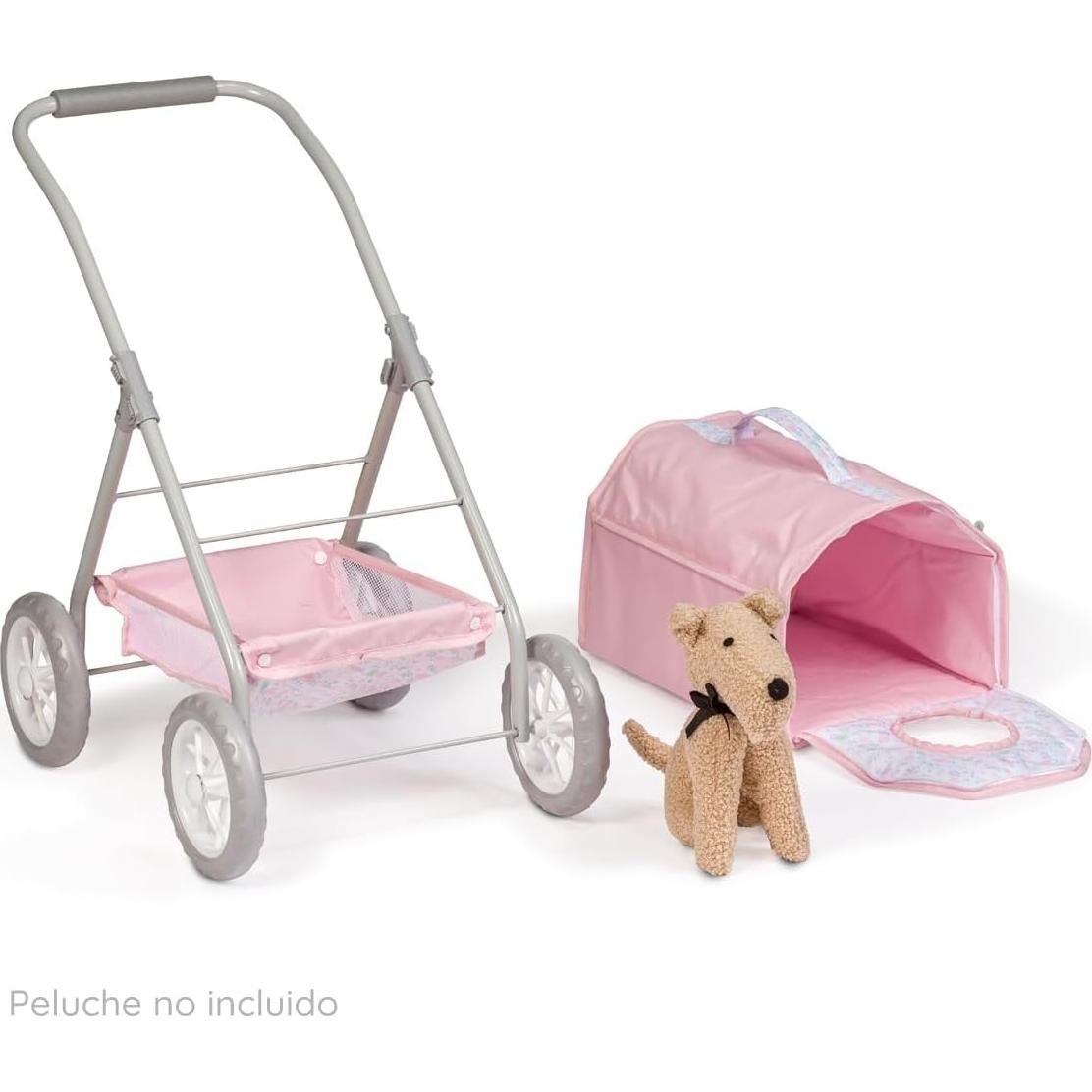 Carrito de Mascotas Plegable Deluxe JC Toys 39x61 cm Rosa