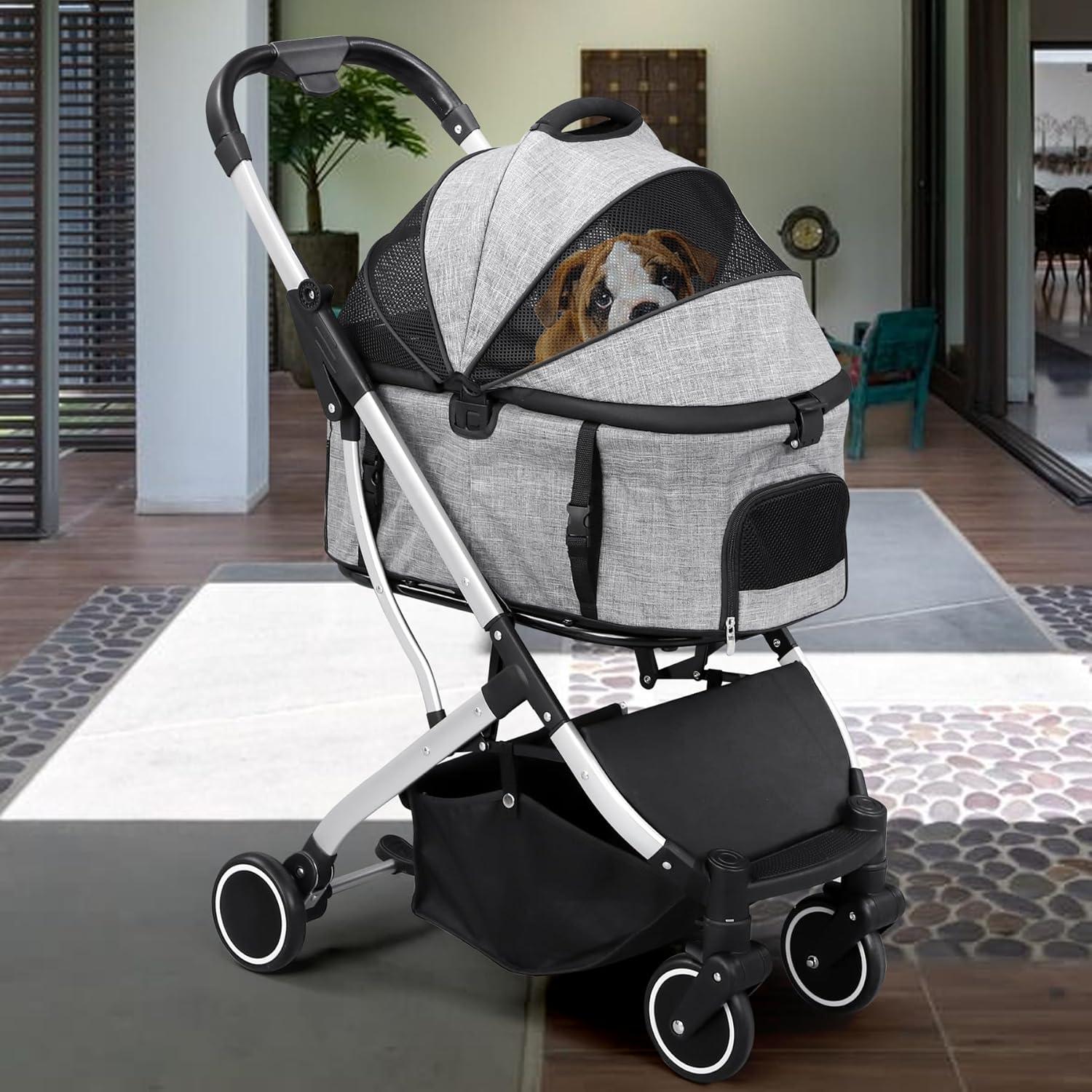 Carrito de Mascotas Premium Yoyomax 4 Ruedas Plegable 18kg