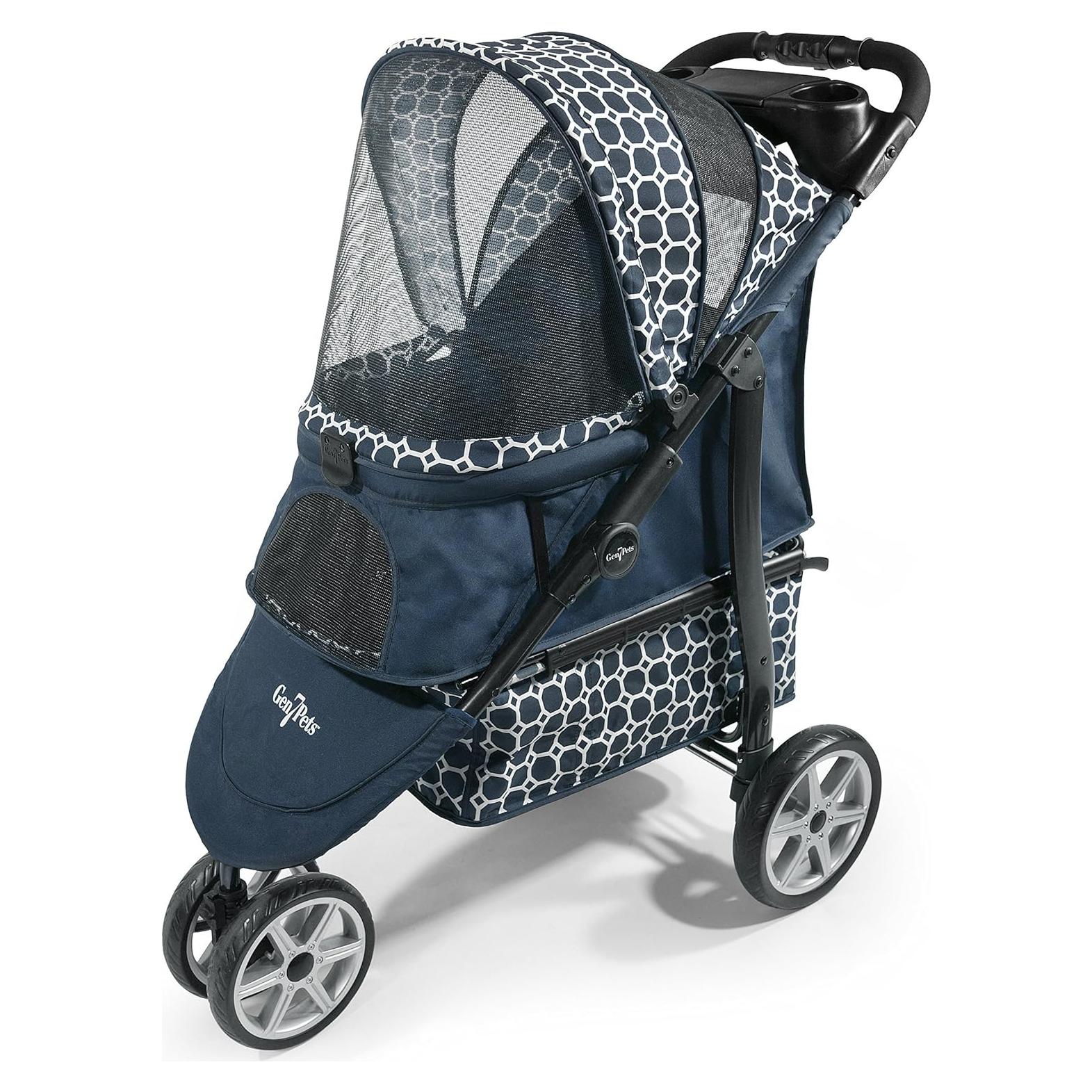 Carrito de Mascotas Gen7Pets Monaco Azul - Soporta 27.2 kg