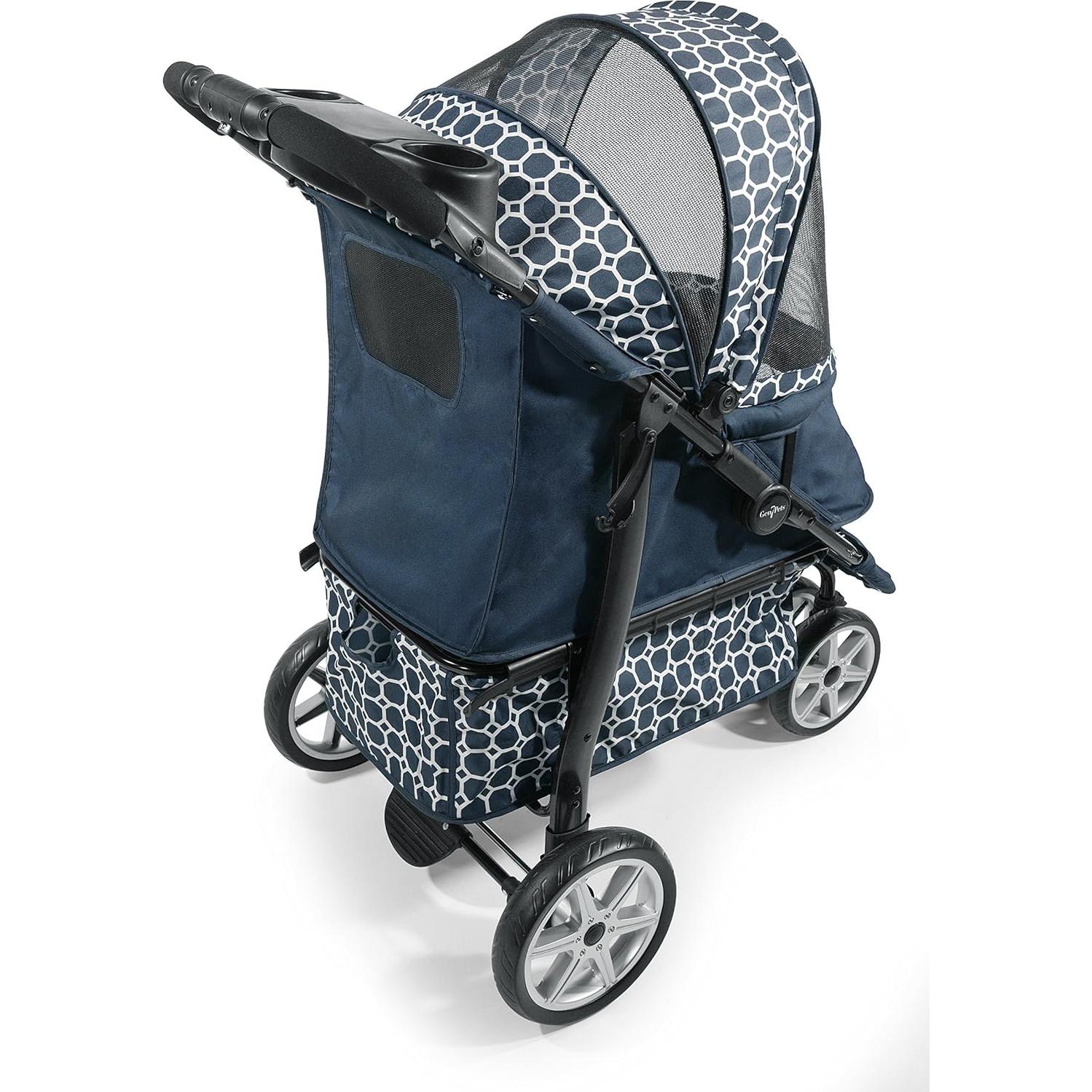 Carrito de Mascotas Gen7Pets Monaco Azul - Soporta 27.2 kg