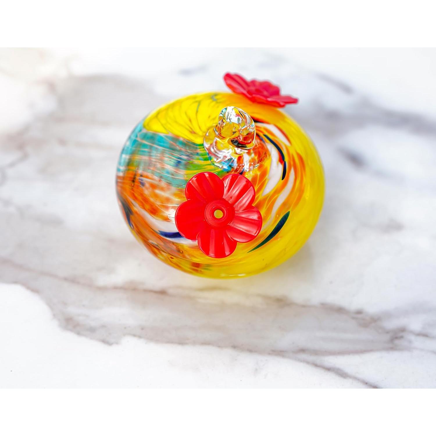 Comedero de colibrí de vidrio soplado KRISININE 97.6ml