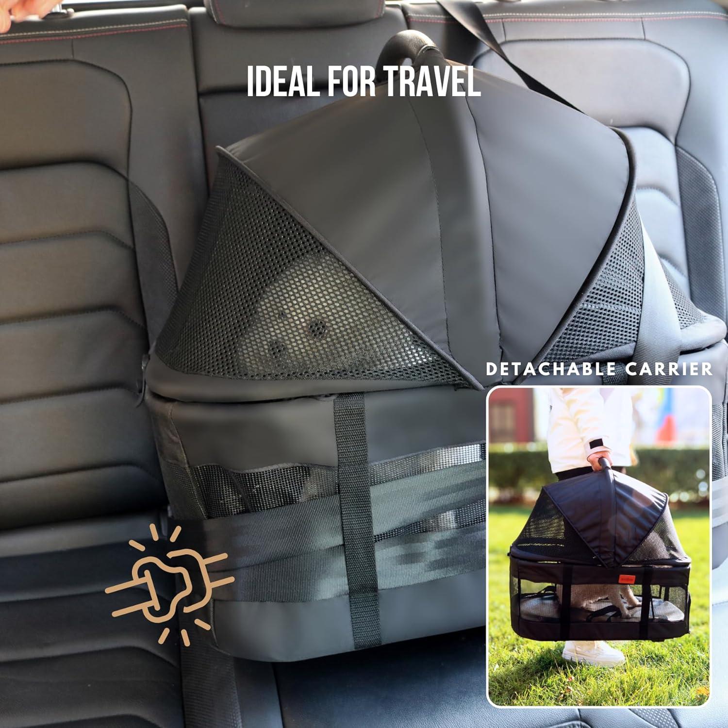 Carrito de Mascotas Bicystar Plegable 3 en 1 para Perros y Gatos