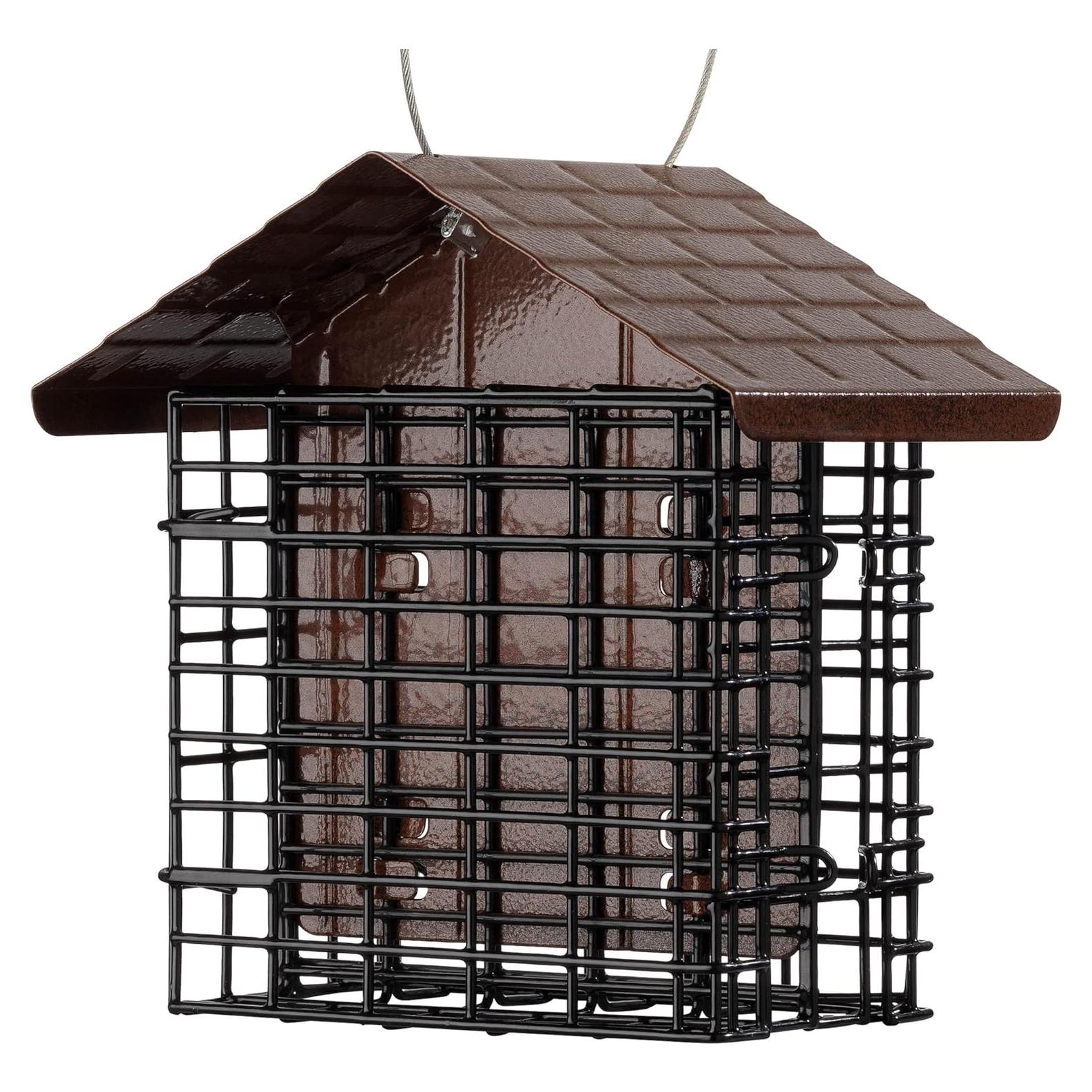 Alimentador Doble de Suet More Birds con Techo Protector 18.4cm