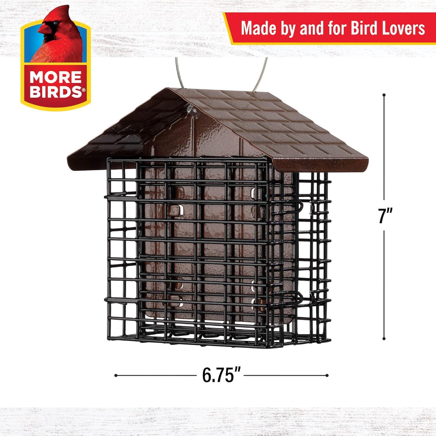 Alimentador Doble de Suet More Birds con Techo Protector 18.4cm