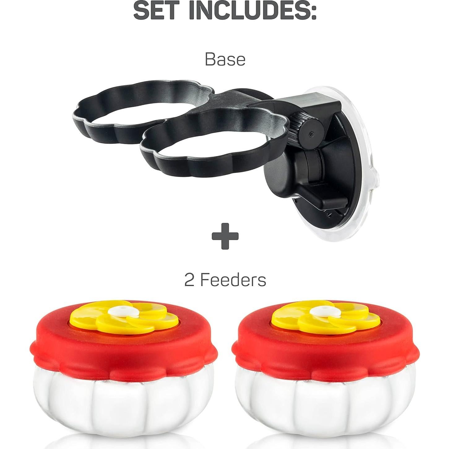 Alimentadores de Colibríes de Vidrio Sewanta - Juego de 2