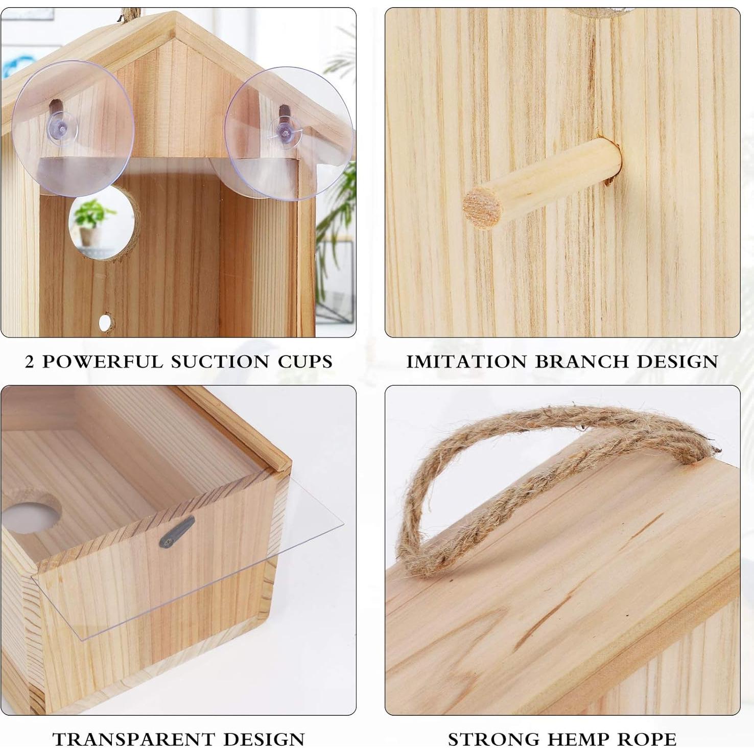 Casa de Aves ColorfulLaVie para Ventana - Madera 21x13x10cm