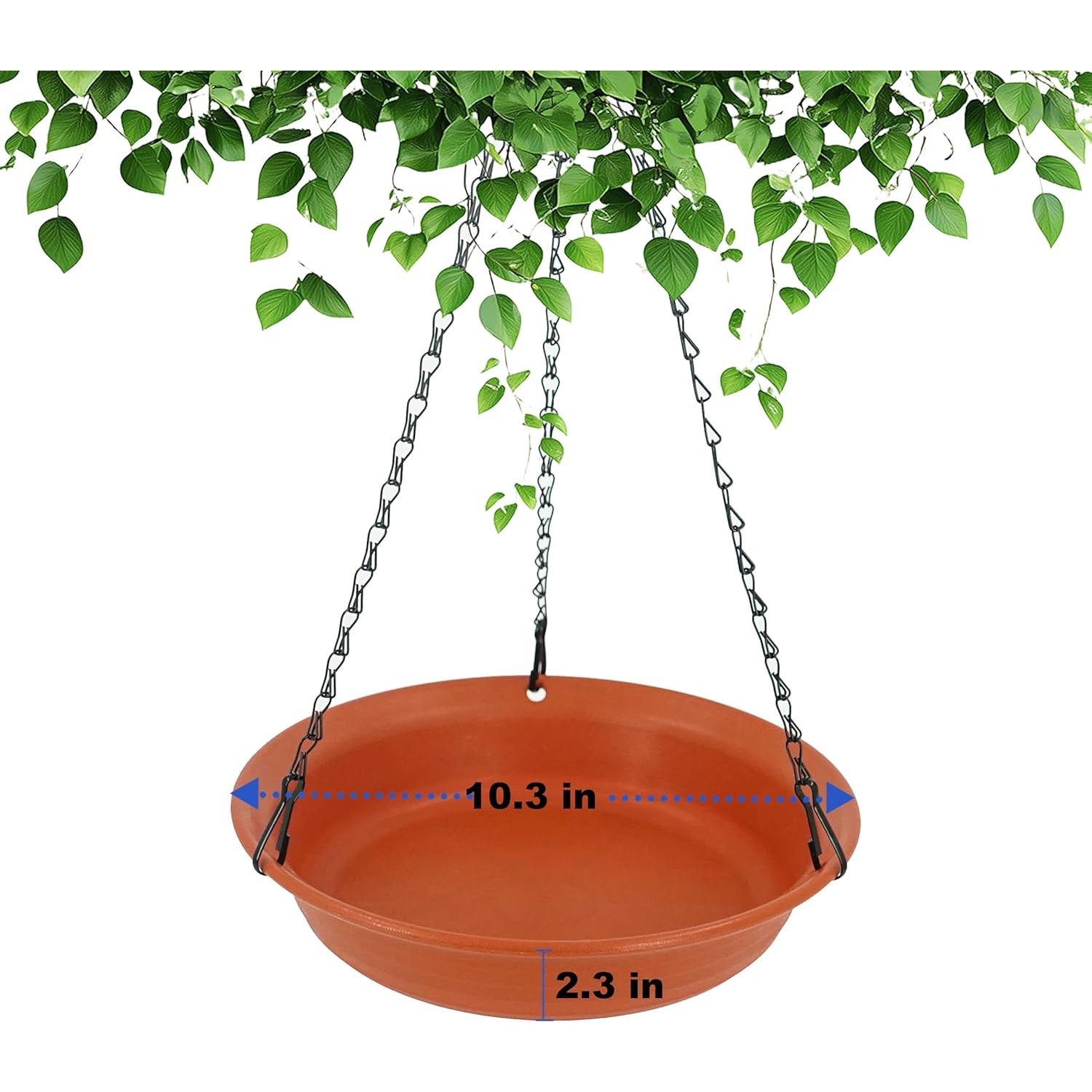 Baño de Aves Colgante Afrine 25.4 cm Terracota para Exterior