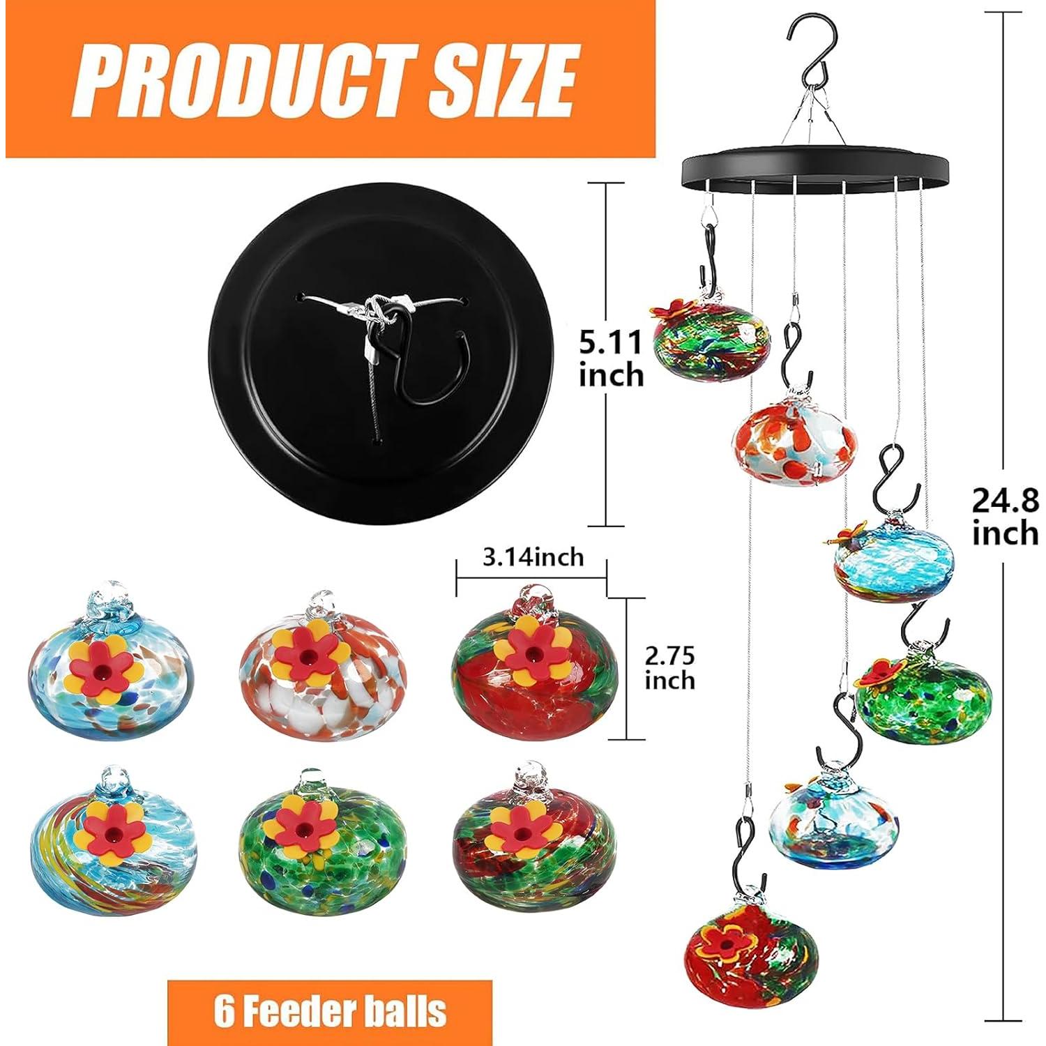 Alimentador de Colibríes de Vidrio Soplado Kapihi 1.28 kg