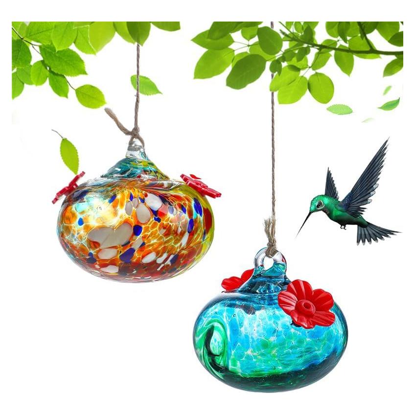 Pack 2 Alimentadores de Colibrí de Vidrio KRISININE 93 ml