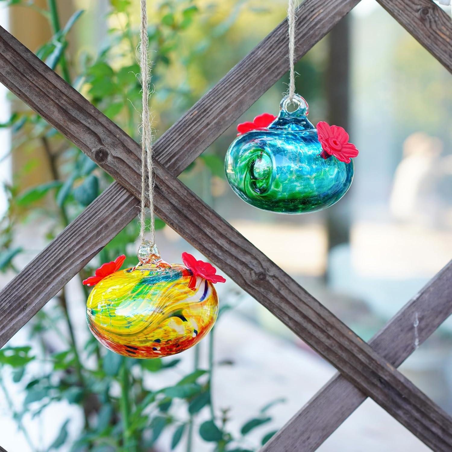 Pack 2 Alimentadores de Colibrí de Vidrio KRISININE 93 ml