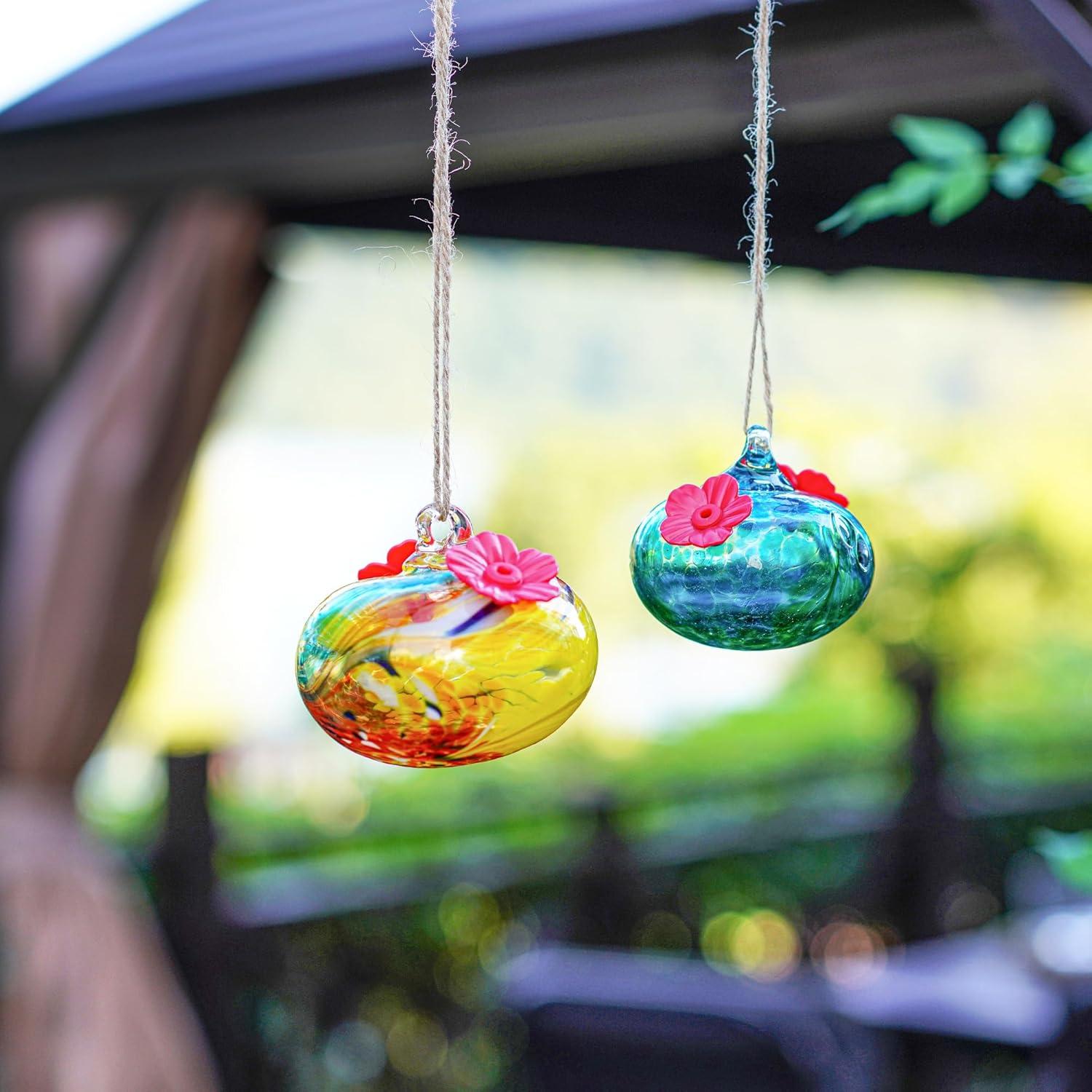 Pack 2 Alimentadores de Colibrí de Vidrio KRISININE 93 ml