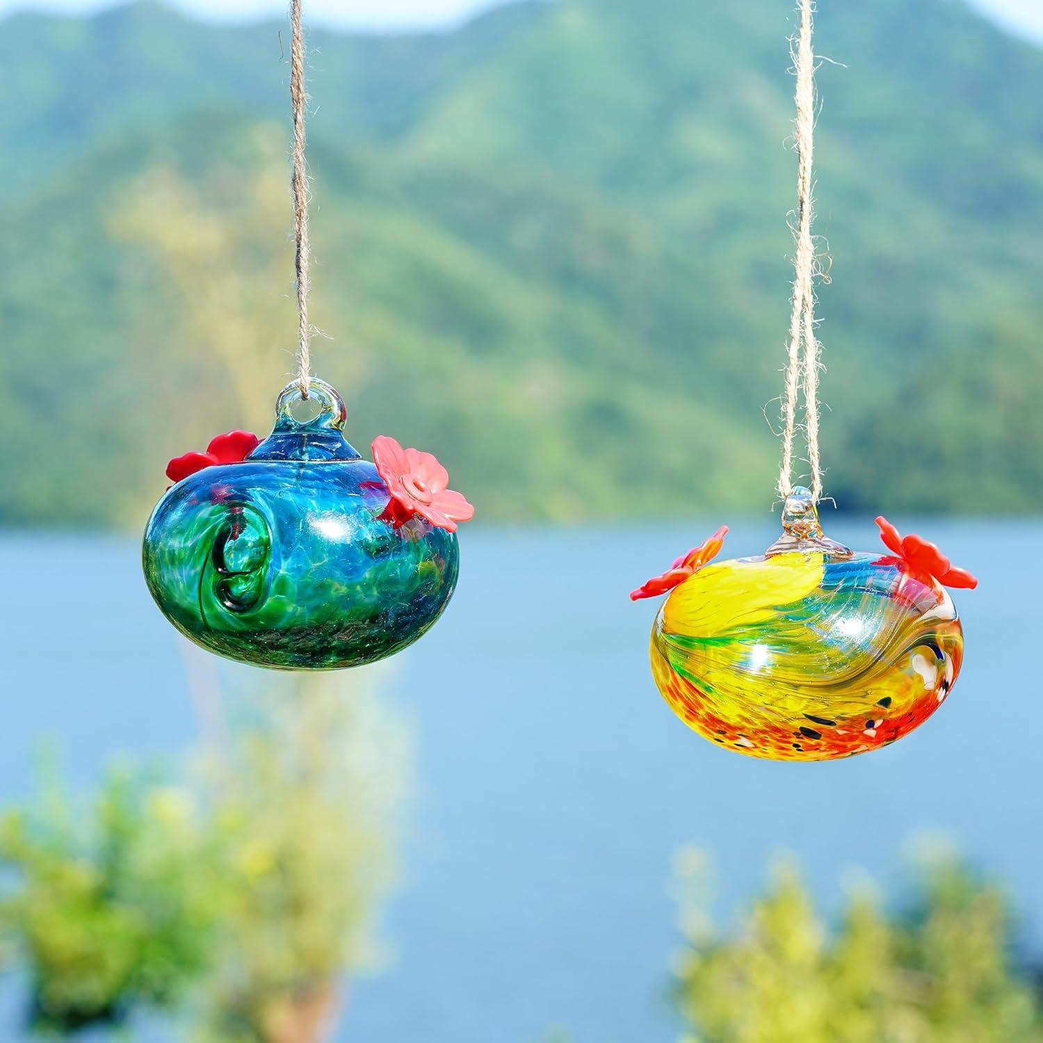 Pack 2 Alimentadores de Colibrí de Vidrio KRISININE 93 ml