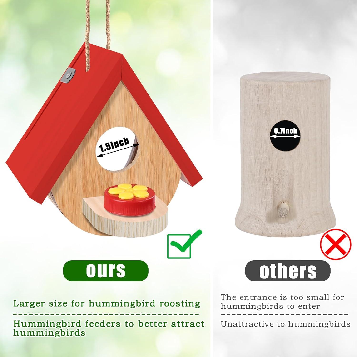 Paquete de 2 casas para colibríes Phoncoo con comedero