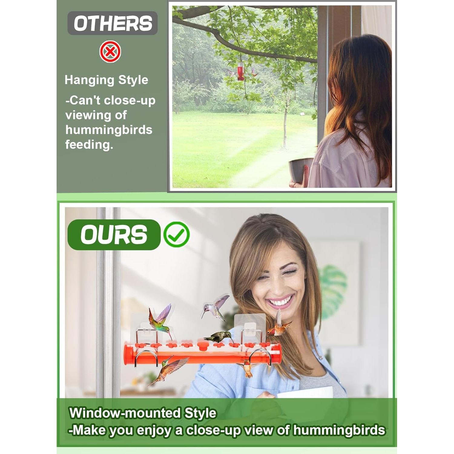 Alimentador de Colibríes Bigmeta para Ventana - 16 Puertos